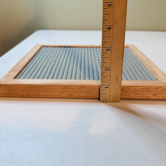 Gray Felt Letter Board Changeable Message Board Oak frame wall or tabletop - Picture 7 of 16